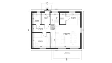 Projekt ERDOL 1 XL - Wersja lewa (salon po lewej stronie) - Klatka schodowa - Rzut parteru