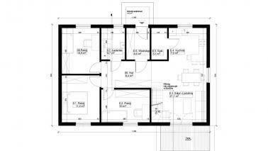Projekt ERDOL 3 - Wersja lewa (salon po lewej stronie) - Rzut parteru