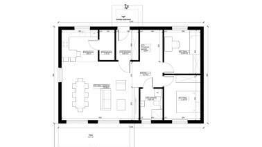 Projekt ERDOL 2 XL - Wersja prawa (salon po prawej stronie) - Rzut parteru