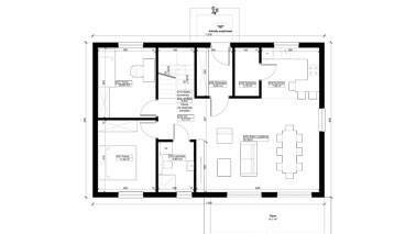 Projekt ERDOL 2 XL - Wersja lewa (salon po lewej stronie) - Rzut parteru