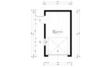 Garaż ERDOL G1 - Wersja lewa - Rzut