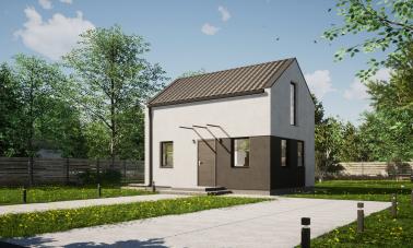 Przykładowa wizualizacja wykończonego projektu ERDOL Mini - Dach bez okapu