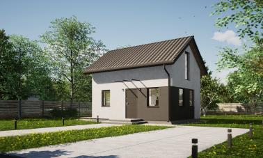 Przykładowa wizualizacja wykończonego projektu ERDOL Mini - Dach z okapem