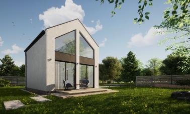 Przykładowa wizualizacja wykończonego projektu ERDOL Mini - Dach bez okapu