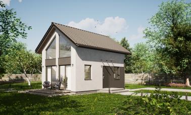 Przykładowa wizualizacja wykończonego projektu ERDOL Mini - Dach z okapem