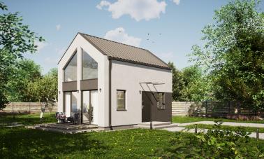 Przykładowa wizualizacja wykończonego projektu ERDOL Mini - Dach bez okapu