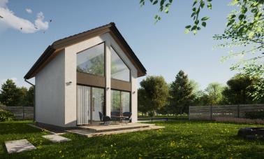 Przykładowa wizualizacja wykończonego projektu ERDOL Mini - Dach z okapem